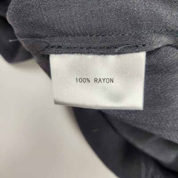 Oak Gray Midi Dress Size 2 Sleeveless Draping - Picture 8 of 9